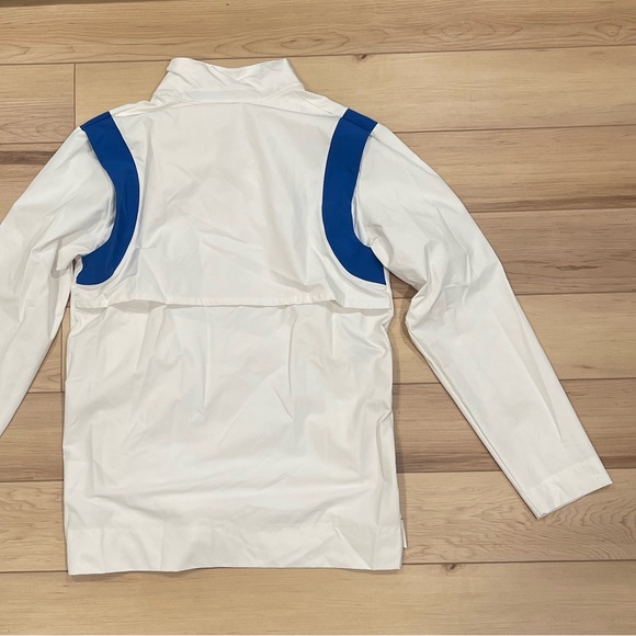 nike white and blue quarter zip windbreaker jacket - Picture 5 of 5